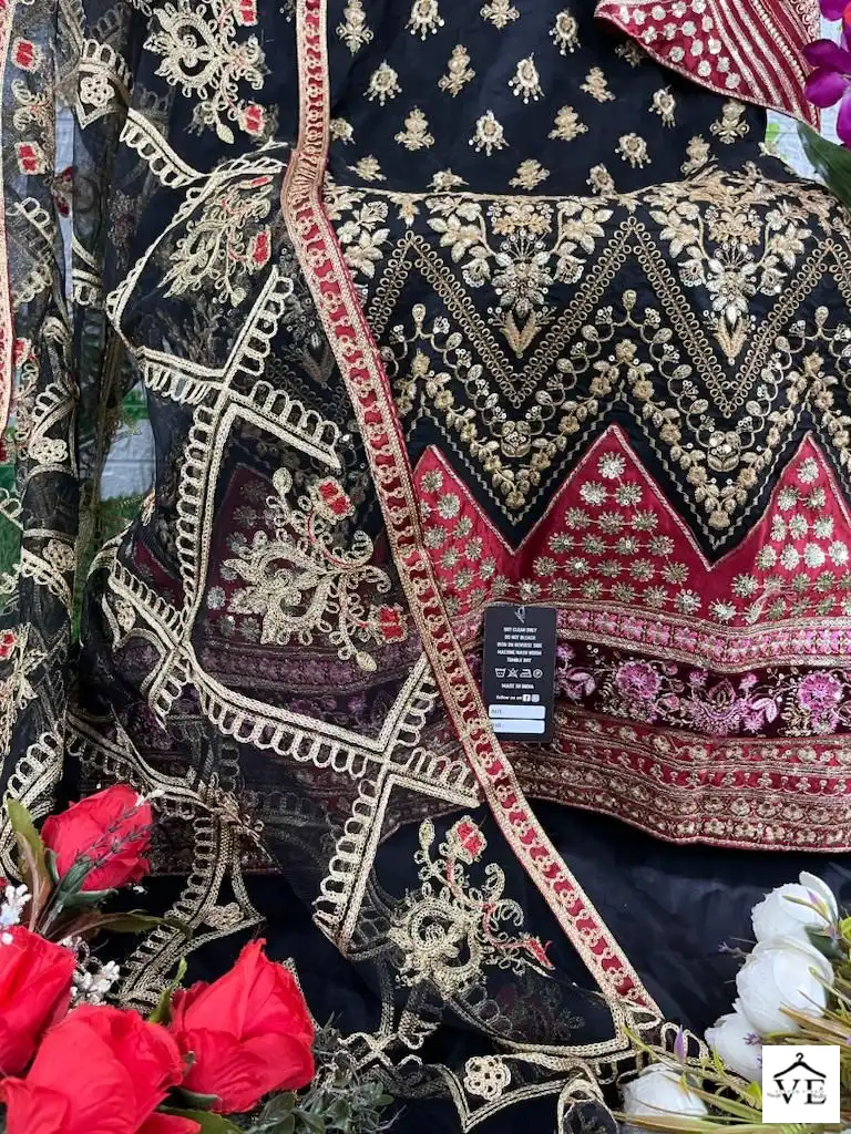 Hoor Tex H-85 A To D Heavy Organza Wholesale Pakistani Suits Catalog — Wholesale Salwar Suits, MPA wholesale from Surat - Gallery Image 13