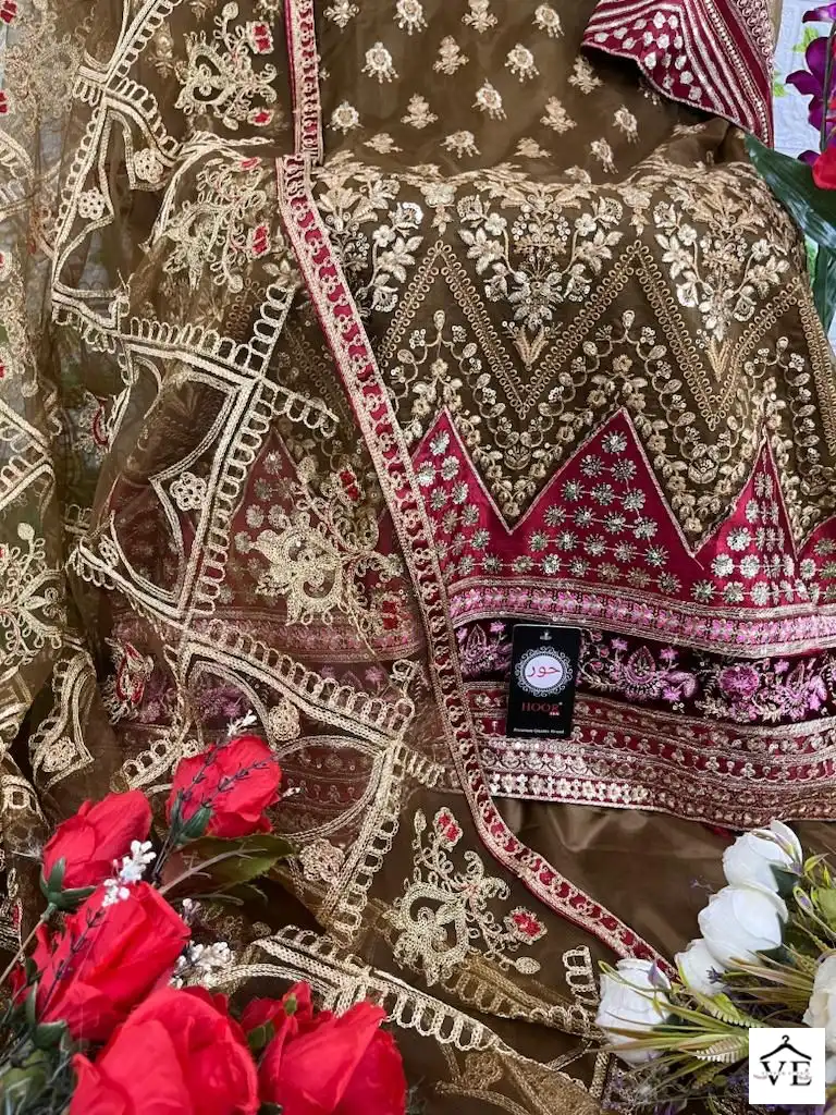 Hoor Tex H-85 A To D Heavy Organza Wholesale Pakistani Suits Catalog — Wholesale Salwar Suits, MPA wholesale from Surat - Gallery Image 10