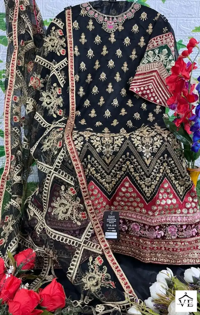 Hoor Tex H-85 A To D Heavy Organza Wholesale Pakistani Suits Catalog — Wholesale Salwar Suits, MPA wholesale from Surat - Gallery Image 12