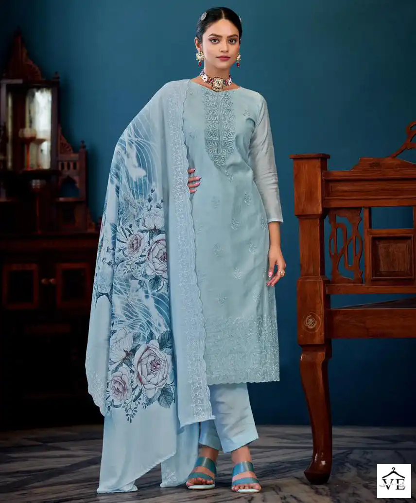 Acme Weavers Haleh-Noor Pure Swiss Linen Wholesale Salwar Kameez Catalog — Wholesale Salwar Suits, MPA wholesale from Surat — view 1
