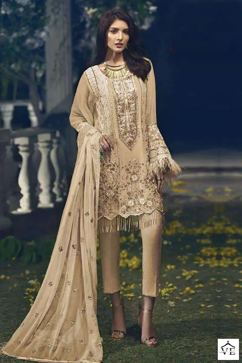 Hoor Tex 20013 Foux Georgette Wholesale Pakistani Salwar Suit Catalog — Wholesale Salwar Suits, MPA wholesale from Surat — view 1