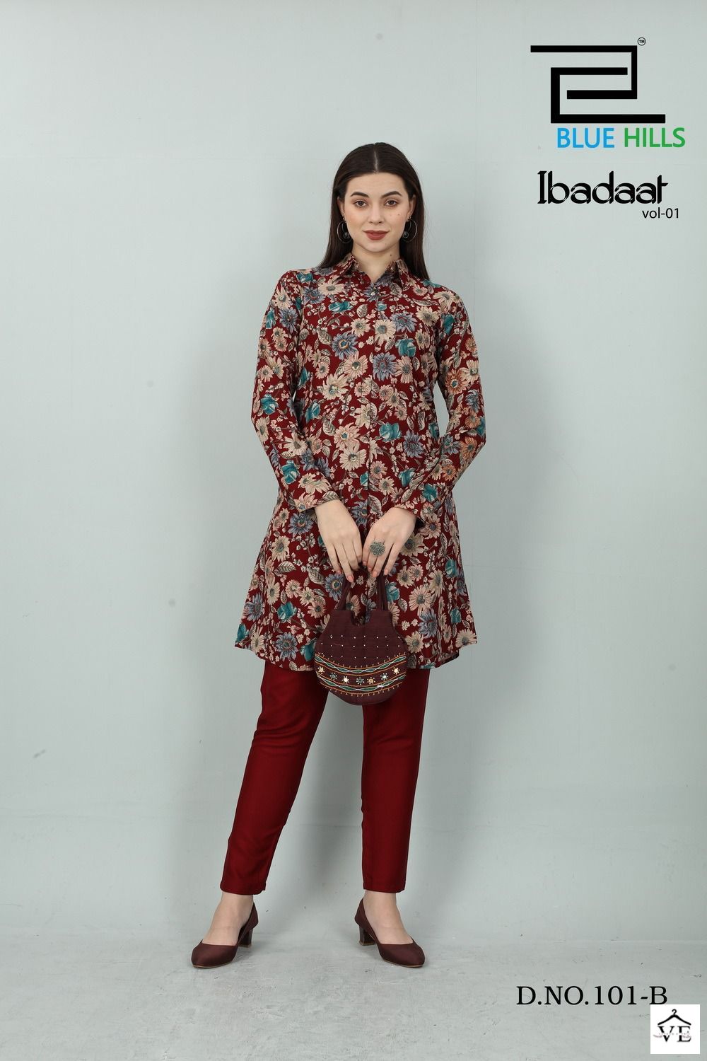 Blue Hills Ibadaat Vol 1 Rayon Wholesale Kurti With Pant Catalog — Wholesale Kurtis, MPA wholesale from Surat - Gallery Image 3