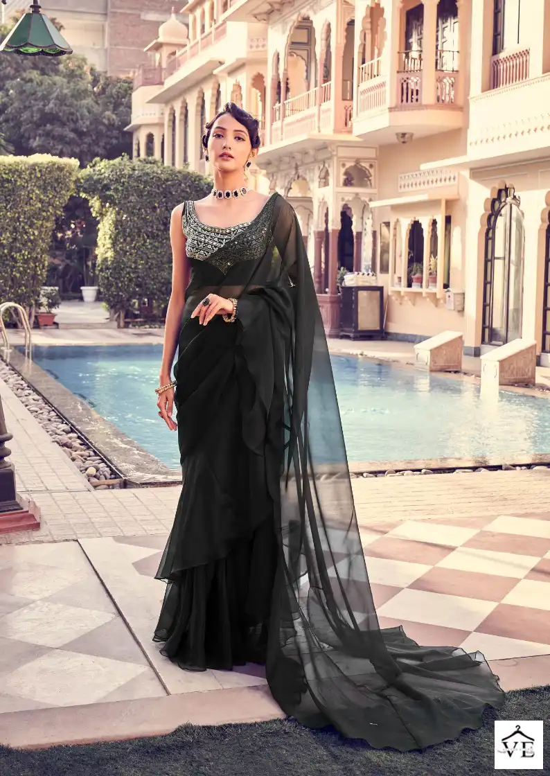 Arya Imperial Vol 10 Organza Wholesale Designer Saree Catalog — Wholesale Sarees, MPA wholesale from Surat - Gallery Image 2