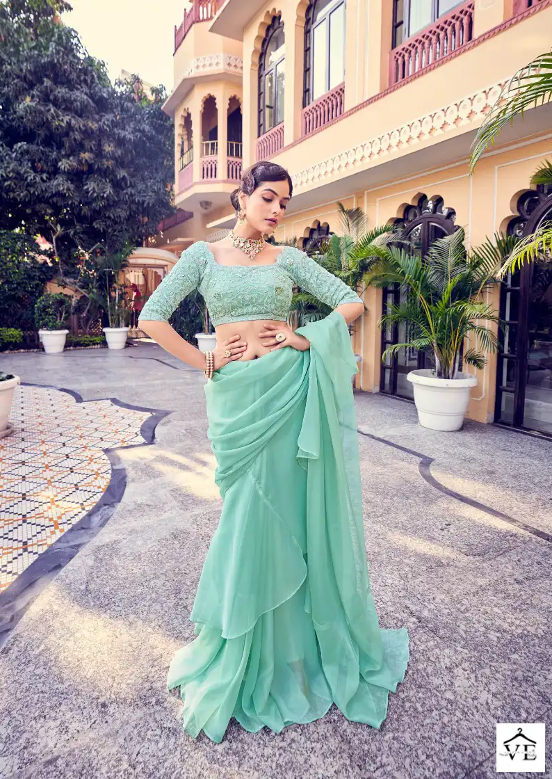 Arya Imperial Vol 10 Organza Wholesale Designer Saree Catalog — Wholesale Sarees, MPA wholesale from Surat - Gallery Image 3