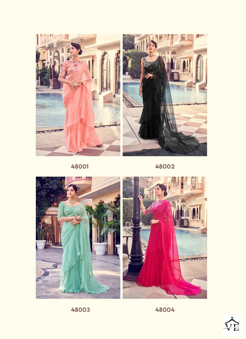 Arya Imperial Vol 10 Organza Wholesale Designer Saree Catalog — Wholesale Sarees, MPA wholesale from Surat — view 8