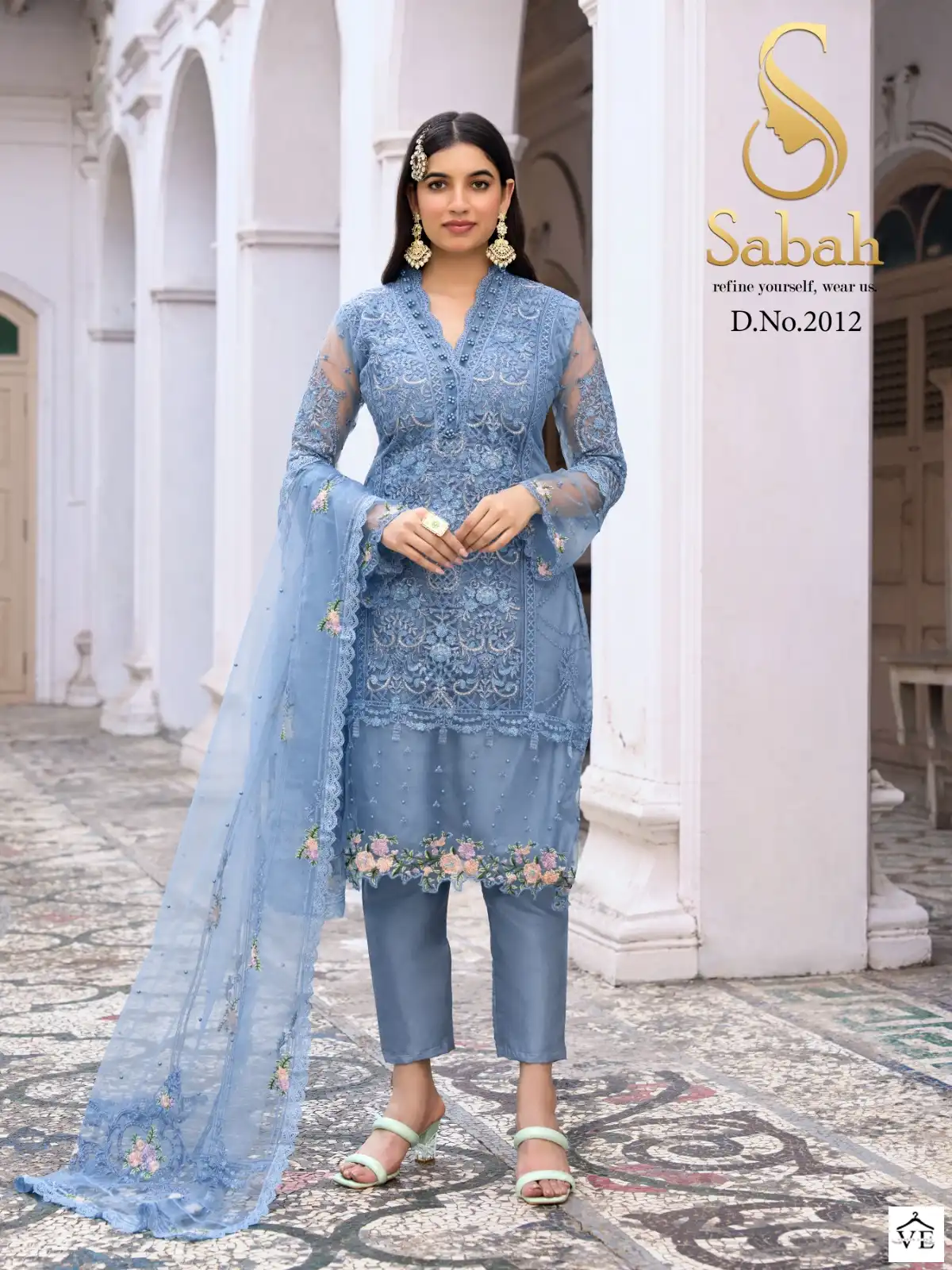 Sabah Inayat Heavy Faux Georgette Wholesale Pakistani Suits Catalog - Image 5