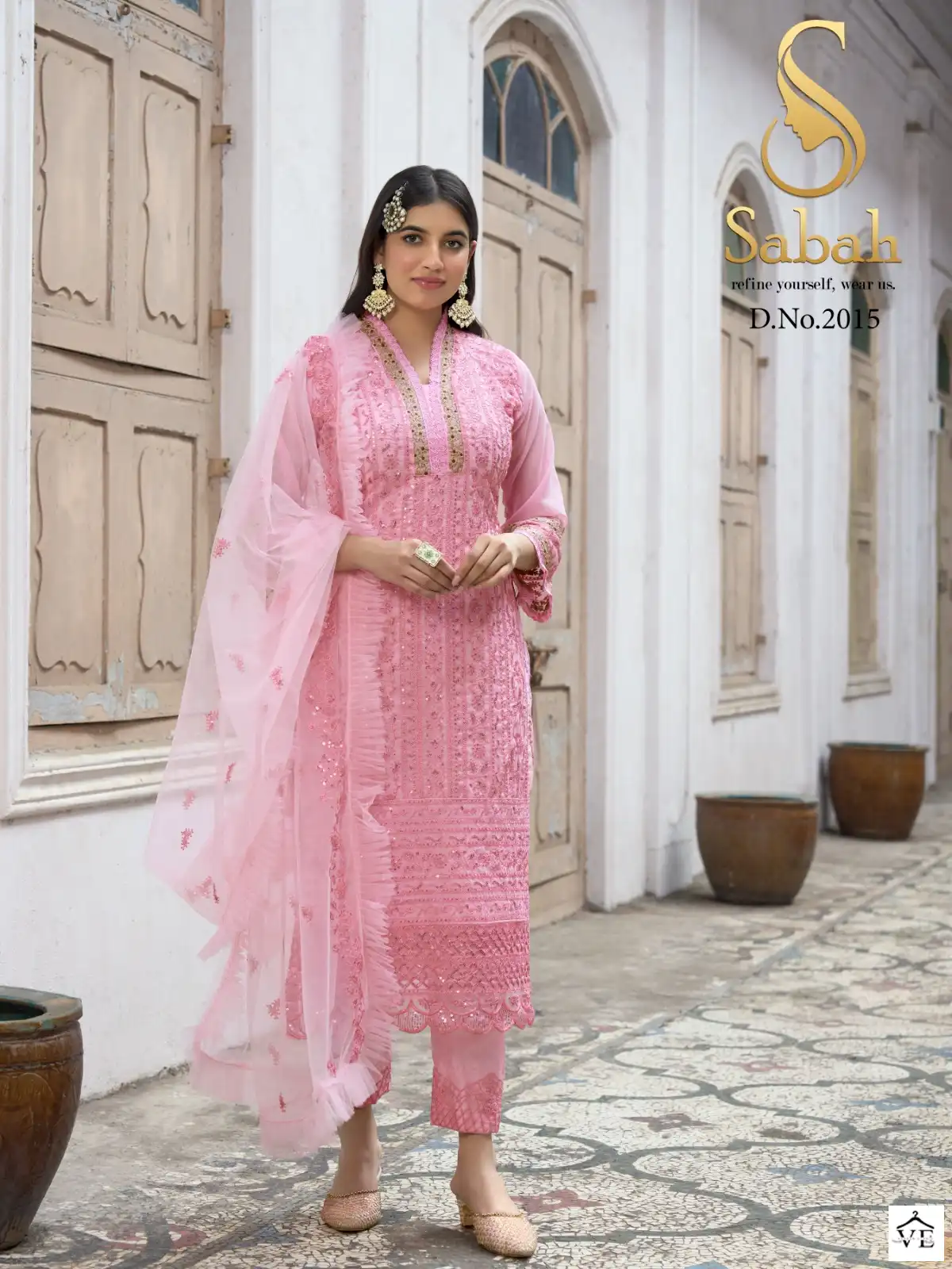 Sabah Inayat Heavy Faux Georgette Wholesale Pakistani Suits Catalog - Image 2