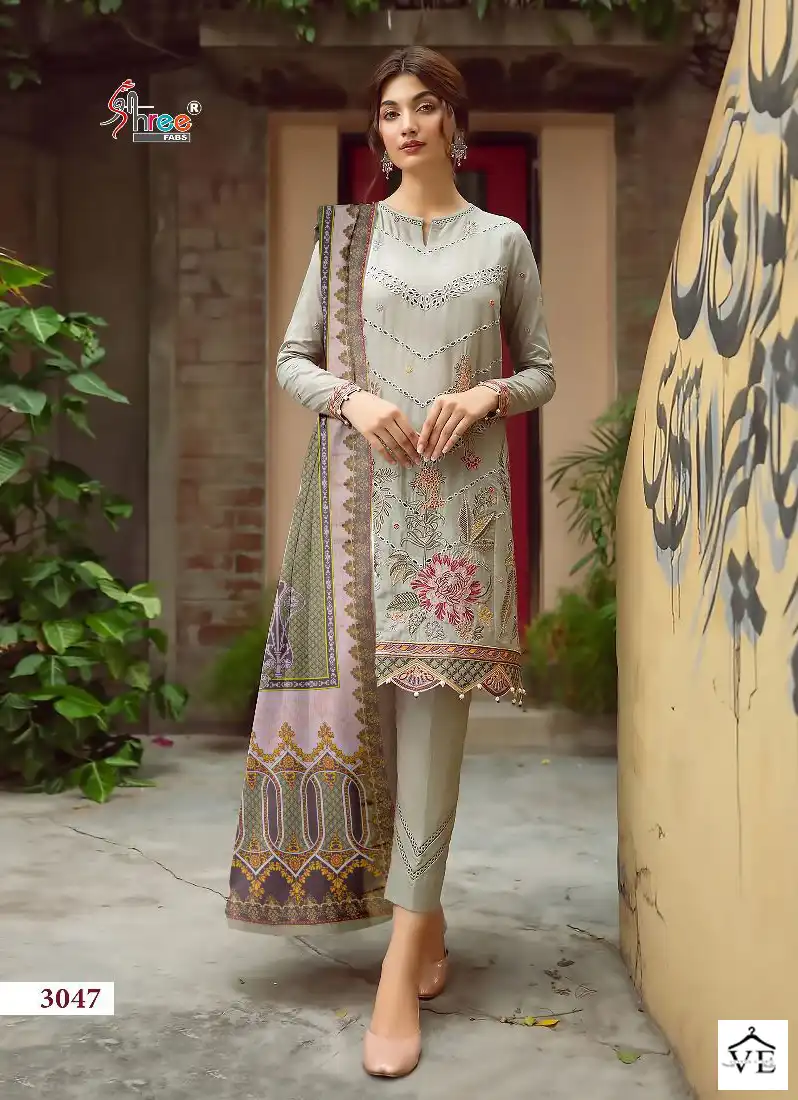 Shree Fabs Iris Lawn SS - 2023 Pure Lawn Cotton Wholesale Pakistani Suit Catalog — Wholesale Salwar Suits, MPA wholesale from Surat - Gallery Image 4