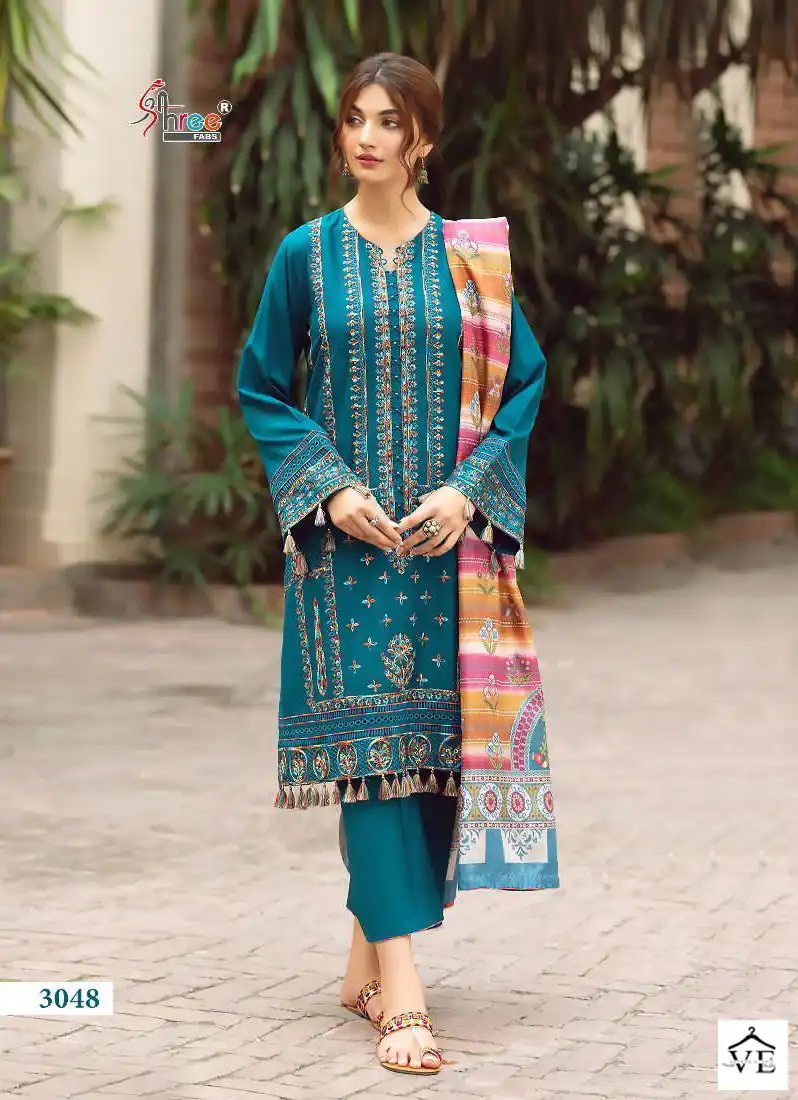 Shree Fabs Iris Lawn SS - 2023 Pure Lawn Cotton Wholesale Pakistani Suit Catalog — Wholesale Salwar Suits, MPA wholesale from Surat - Gallery Image 6