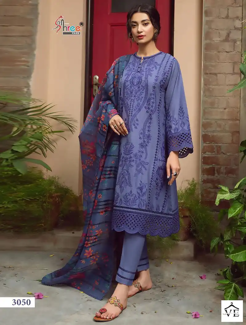 Shree Fabs Iris Lawn SS - 2023 Pure Lawn Cotton Wholesale Pakistani Suit Catalog — Wholesale Salwar Suits, MPA wholesale from Surat — view 1