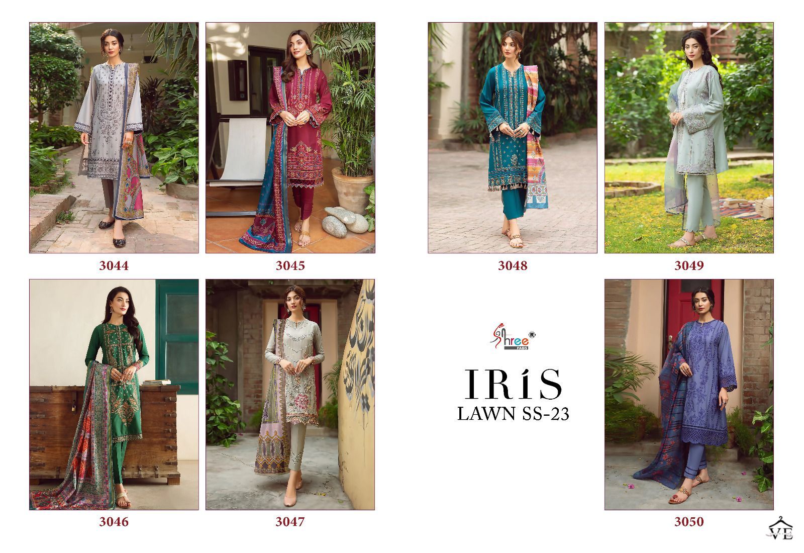 Shree Fabs Iris Lawn Ss 23 Lawn Cotton Wholesale Pakistani Salwar Suit Catalog — Wholesale Salwar Suits, MPA wholesale from Surat — view 8