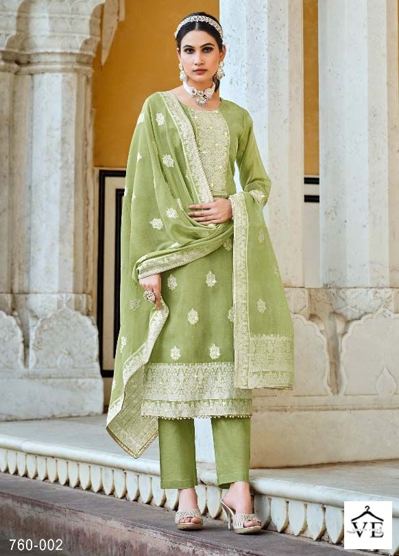 Belliza Designer Ivory Cotton Jacquard Wholesale Salwar Suit Catalog — Wholesale Salwar Suits, MPA wholesale from Surat - Gallery Image 3