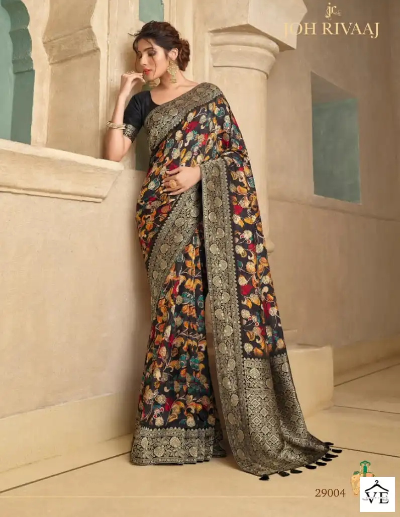 Joh Rivaaj Jabira Fancy Wholesale Saree Catalog — Wholesale Sarees, MPA wholesale from Surat — view 10