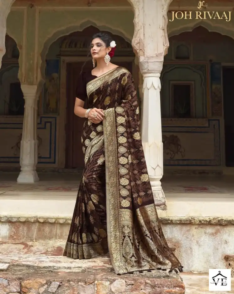 Joh Rivaaj Jabira Fancy Wholesale Saree Catalog — Wholesale Sarees, MPA wholesale from Surat — view 3