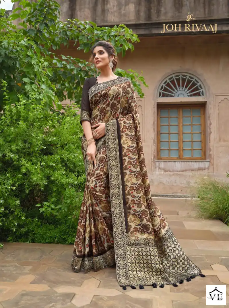 Joh Rivaaj Jabira Fancy Wholesale Saree Catalog — Wholesale Sarees, MPA wholesale from Surat — view 5