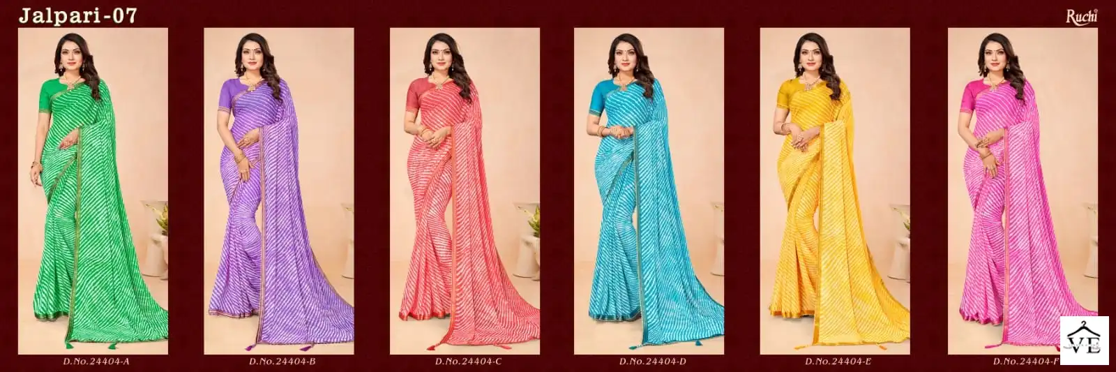 Ruchi Sarees Jalpari 7 Chiffon Wholesale Saree Catalog — Wholesale Sarees, MPA wholesale from Surat — view 7