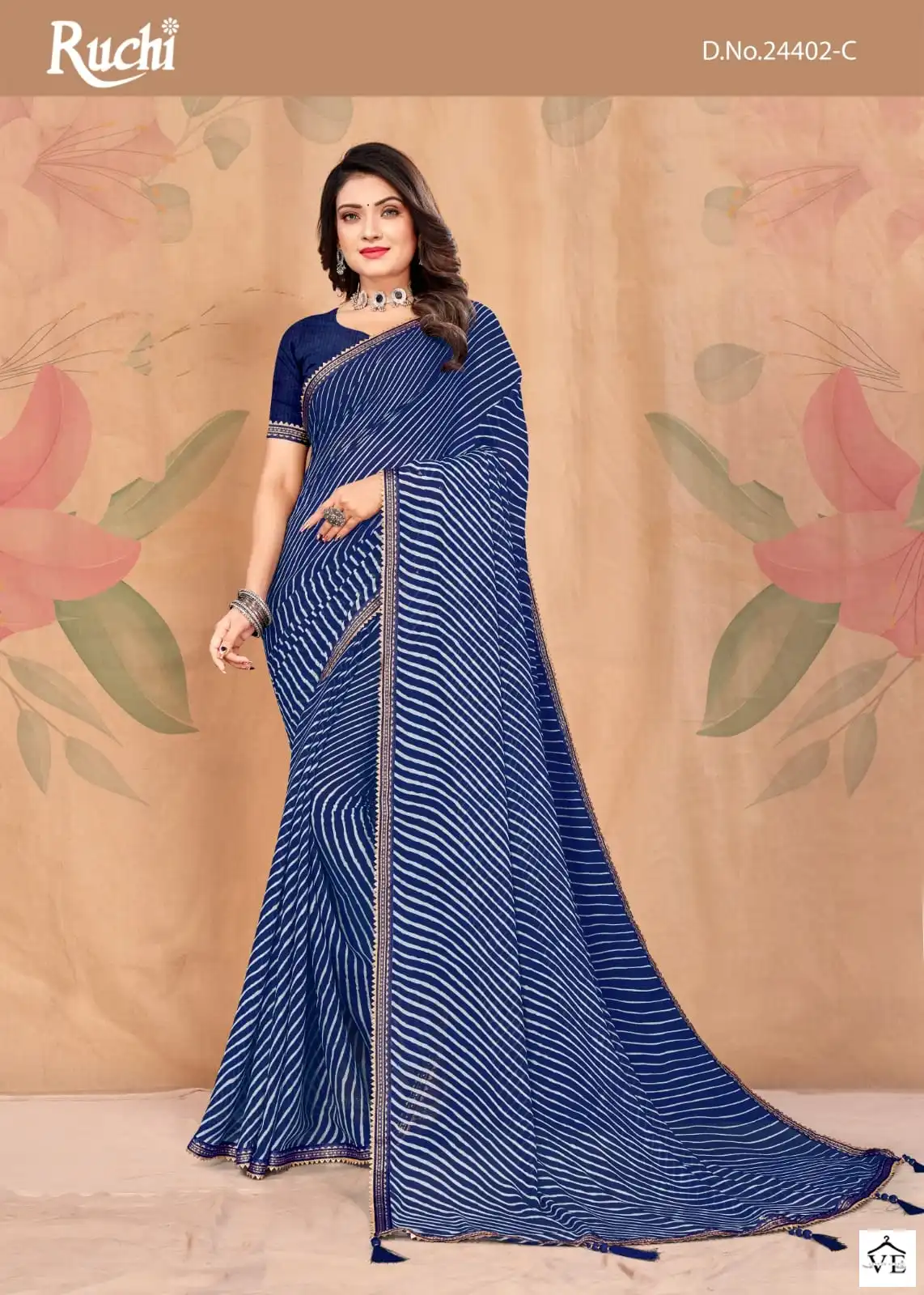 Ruchi Sarees Jalpari Vol -5 Chiffon Wholesale Saree Catalog — Wholesale Sarees, MPA wholesale from Surat - Gallery Image 2