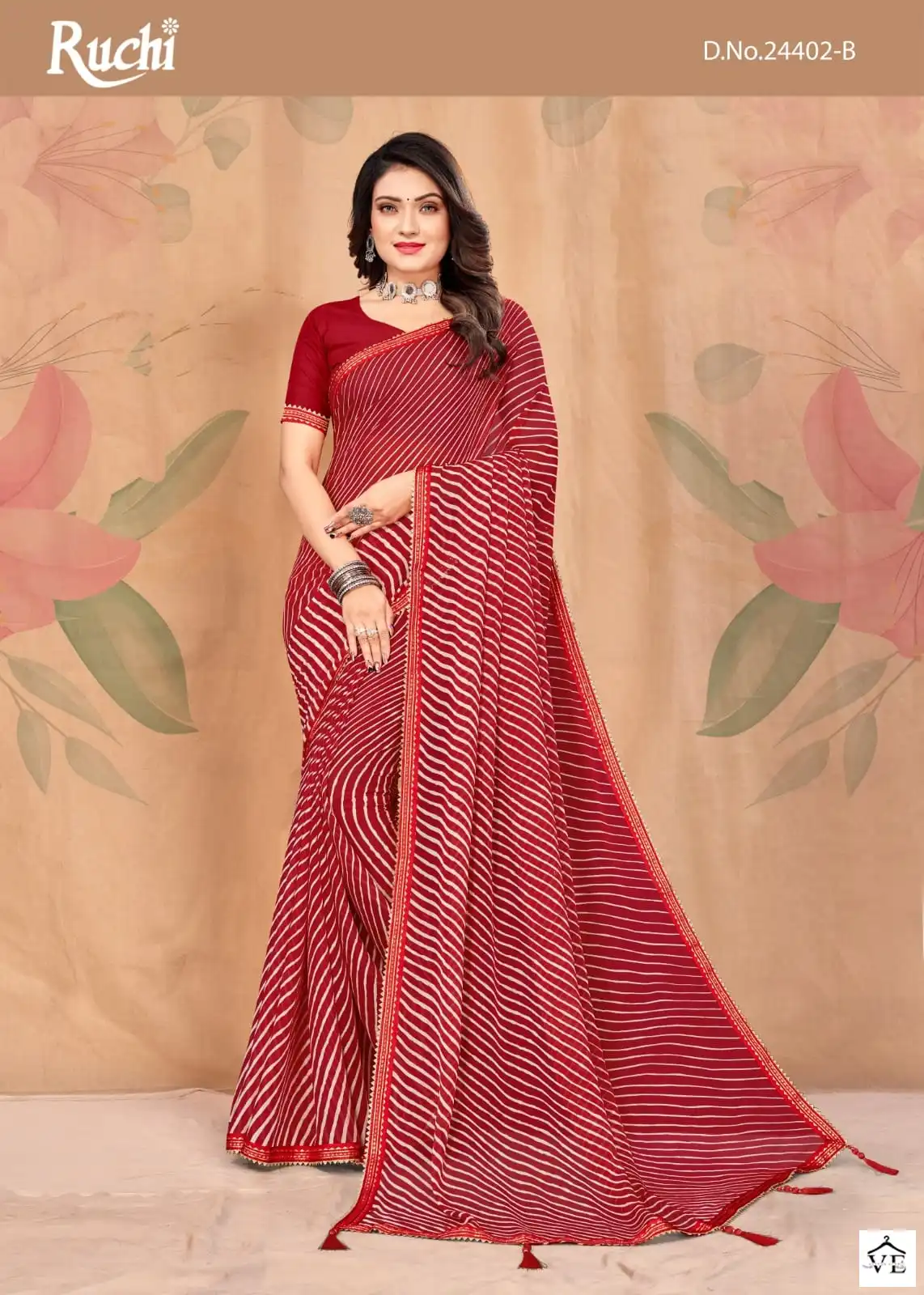 Ruchi Sarees Jalpari Vol -5 Chiffon Wholesale Saree Catalog — Wholesale Sarees, MPA wholesale from Surat - Gallery Image 6