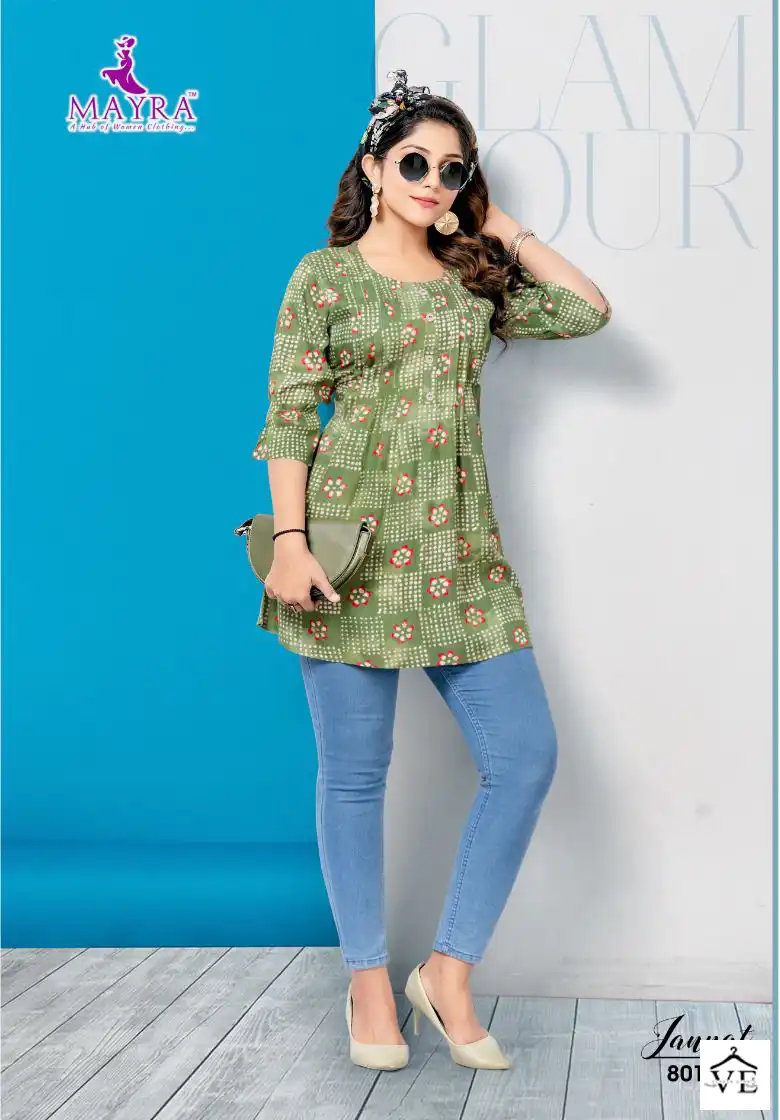 Mayra Jannat Heavy Viscose Rayon Wholesale Kurti Catalog — Wholesale Kurtis, MPA wholesale from Surat - Gallery Image 5