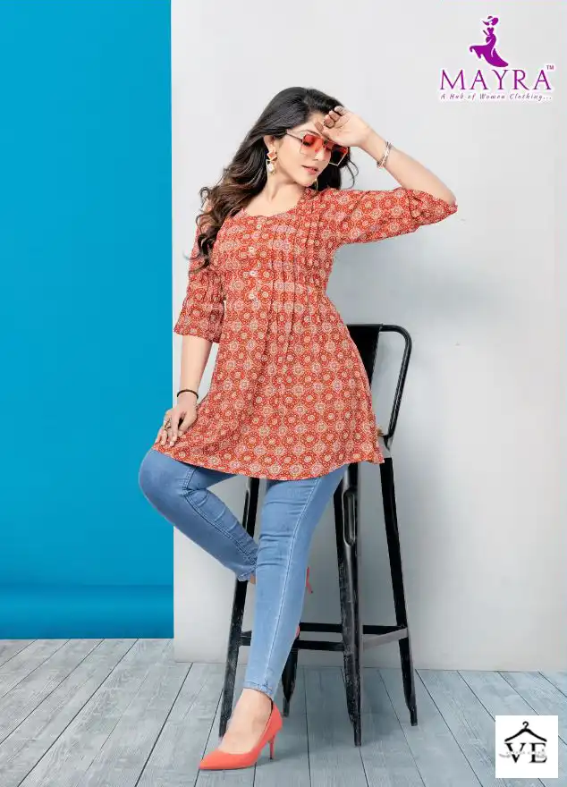 Mayra Jannat Heavy Viscose Rayon Wholesale Kurti Catalog — Wholesale Kurtis, MPA wholesale from Surat - Gallery Image 6