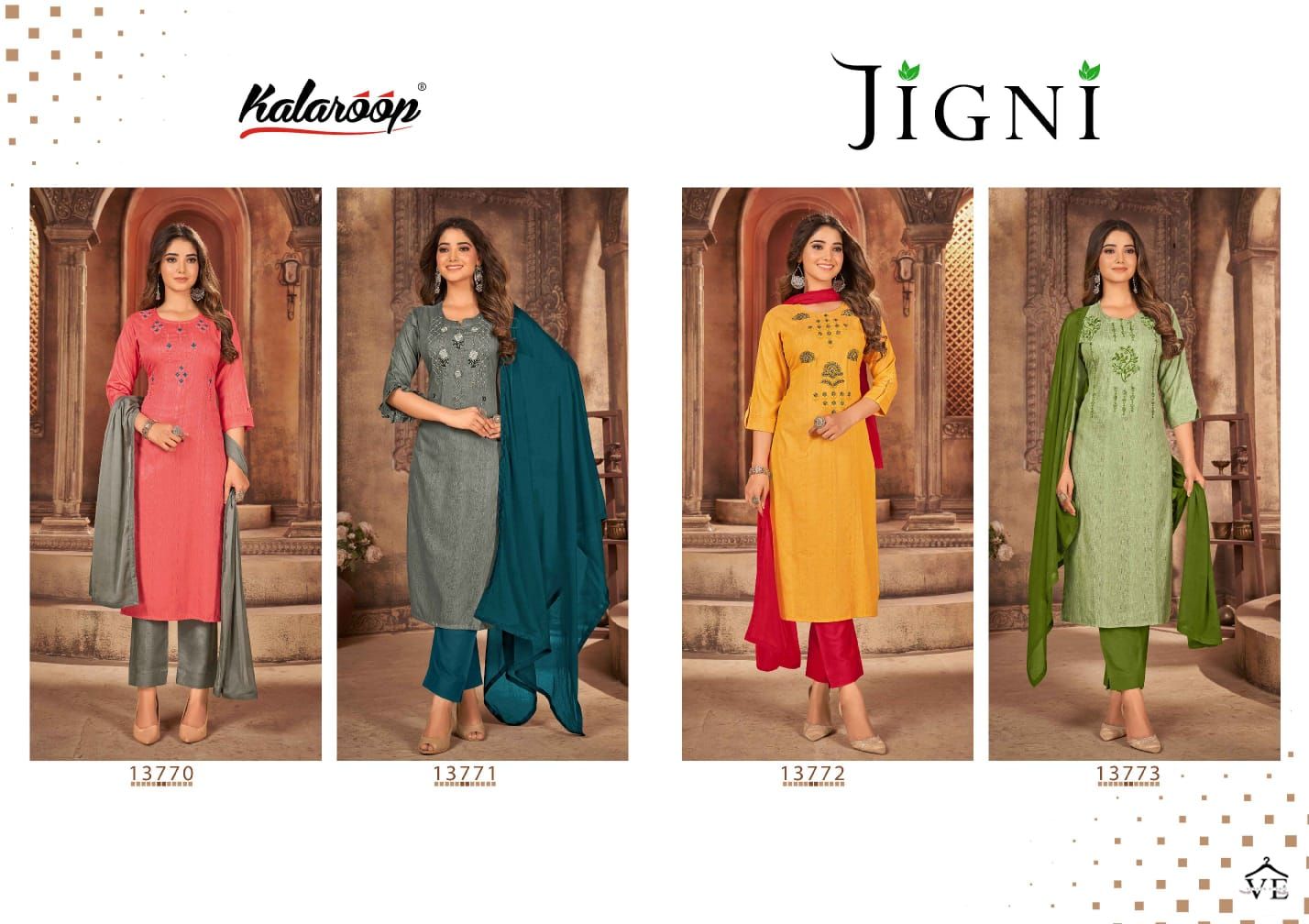 Kalaroop Kajree Fashion Jigni Rayon Wholesale Readymade Salwar Suit Catalog — Wholesale Salwar Suits, MPA wholesale from Surat — view 5