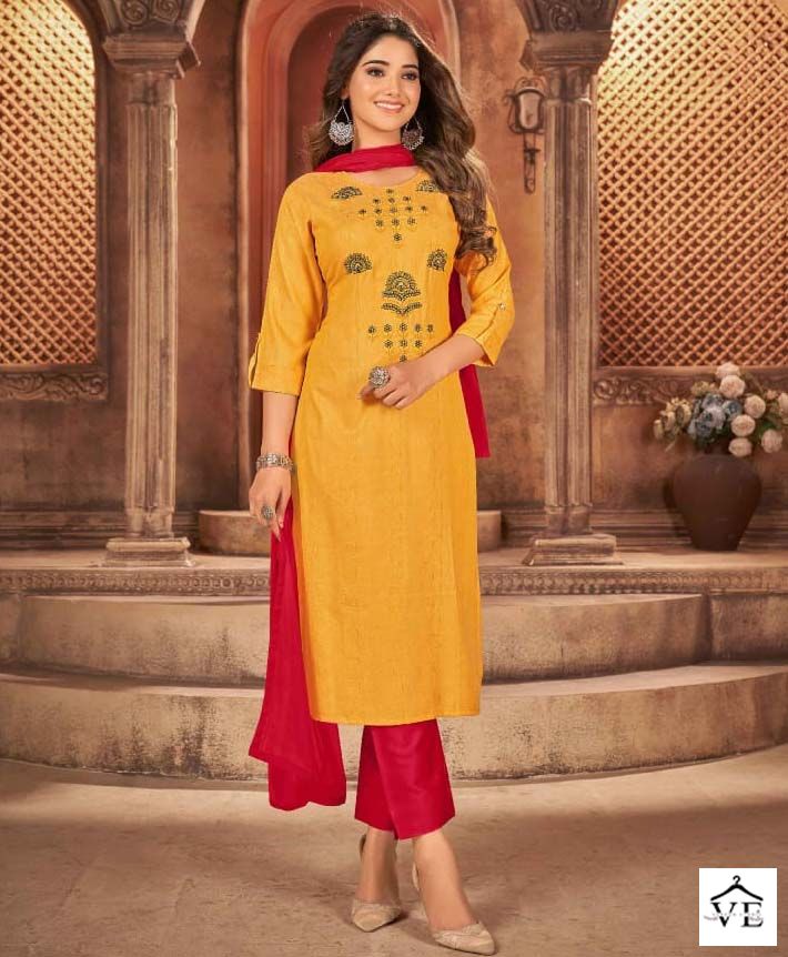 Kalaroop Kajree Fashion Jigni Rayon Wholesale Readymade Salwar Suit Catalog — Wholesale Salwar Suits, MPA wholesale from Surat — view 1