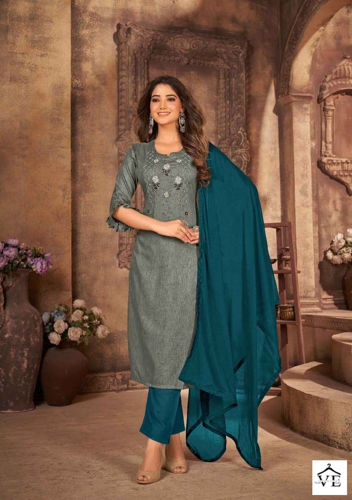 Kalaroop Kajree Fashion Jigni Rayon Wholesale Readymade Salwar Suit Catalog — Wholesale Salwar Suits, MPA wholesale from Surat - Gallery Image 3