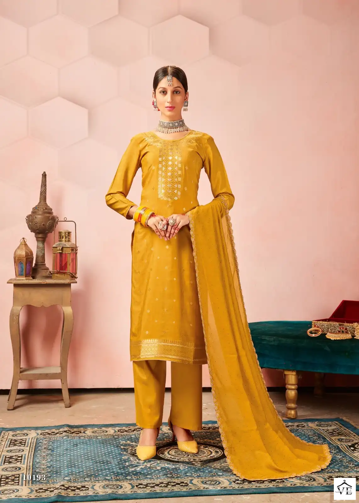 Kalarang Jivika Pure Muslin Dola Jacquard Wholesale Salwar Suit Catalog — Wholesale Salwar Suits, MPA wholesale from Surat - Gallery Image 2