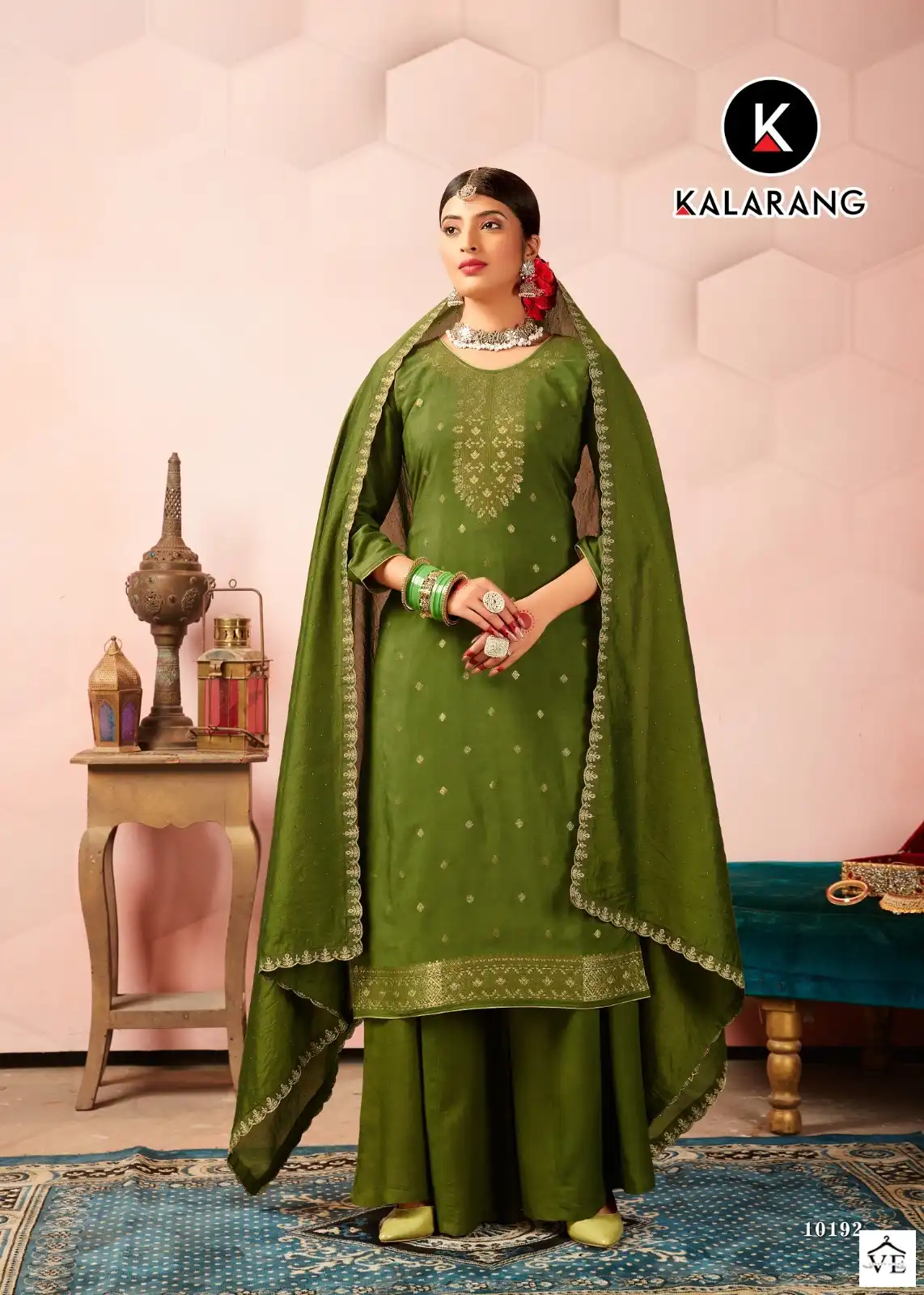 Kalarang Jivika Pure Muslin Dola Jacquard Wholesale Salwar Suit Catalog — Wholesale Salwar Suits, MPA wholesale from Surat - Gallery Image 3