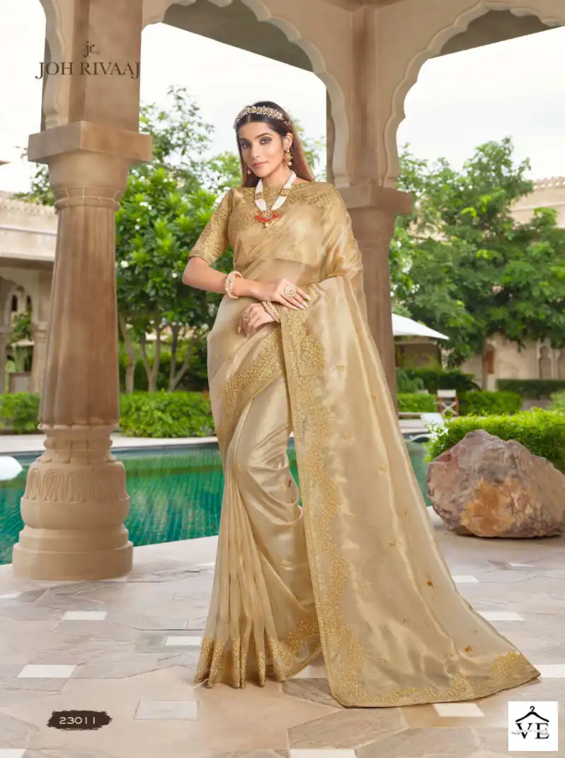 Joh Rivaaj Joshitha Fancy Wholesale Saree Catalog — Wholesale Sarees, MPA wholesale from Surat — view 6