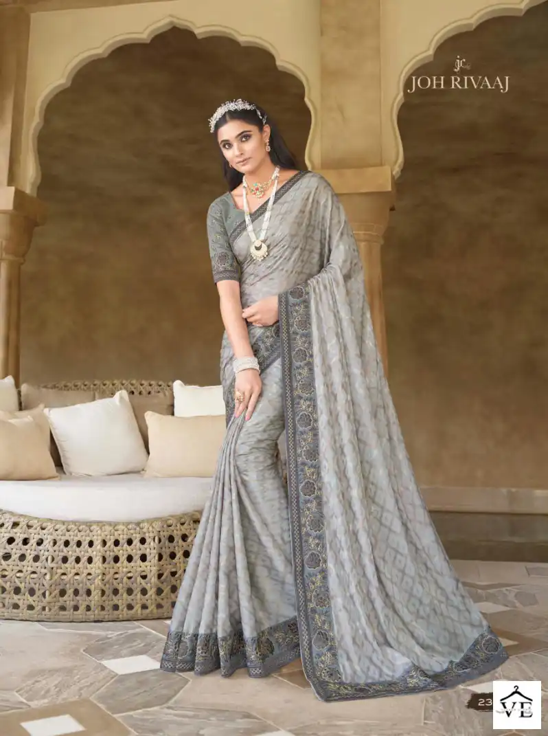 Joh Rivaaj Joshitha Fancy Wholesale Saree Catalog — Wholesale Sarees, MPA wholesale from Surat — view 8