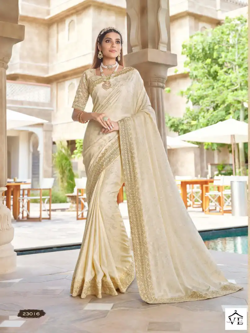 Joh Rivaaj Joshitha Fancy Wholesale Saree Catalog — Wholesale Sarees, MPA wholesale from Surat — view 12