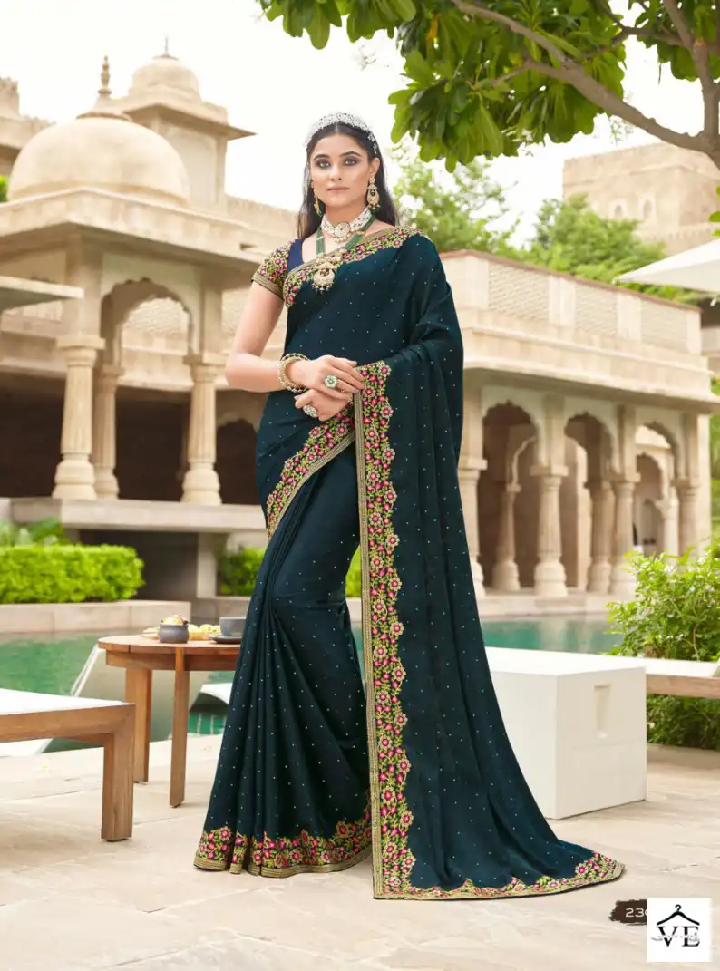 Joh Rivaaj Joshitha Fancy Wholesale Saree Catalog — Wholesale Sarees, MPA wholesale from Surat — view 14