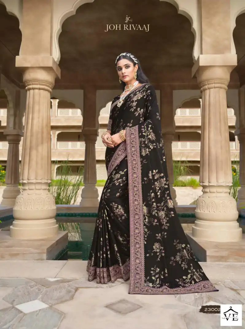 Joh Rivaaj Joshitha Fancy Wholesale Saree Catalog — Wholesale Sarees, MPA wholesale from Surat — view 16