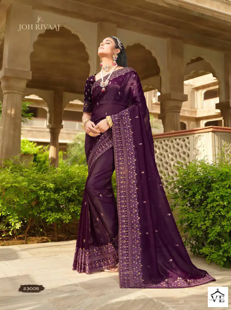 Joh Rivaaj Joshitha Fancy Wholesale Saree Catalog — Wholesale Sarees, MPA wholesale from Surat — view 18