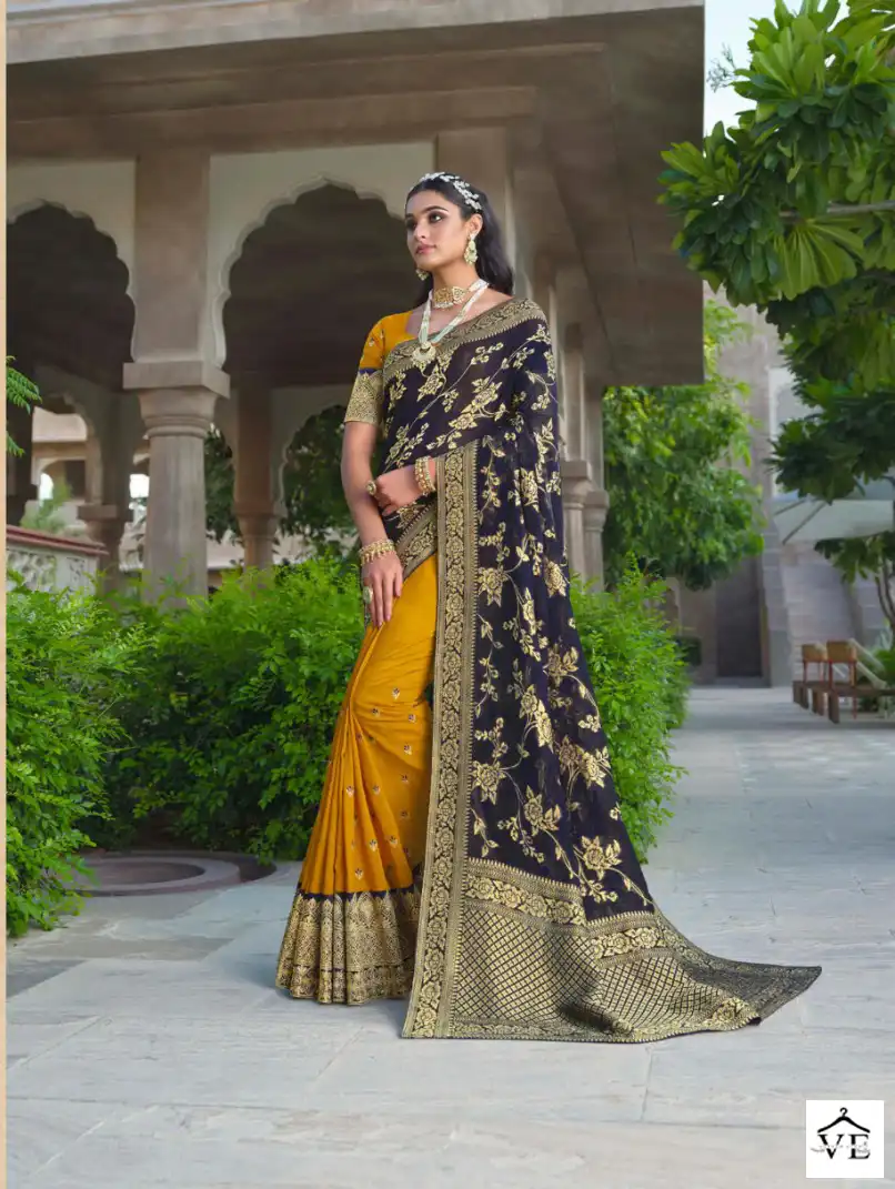 Joh Rivaaj Joshitha Fancy Wholesale Saree Catalog — Wholesale Sarees, MPA wholesale from Surat — view 2