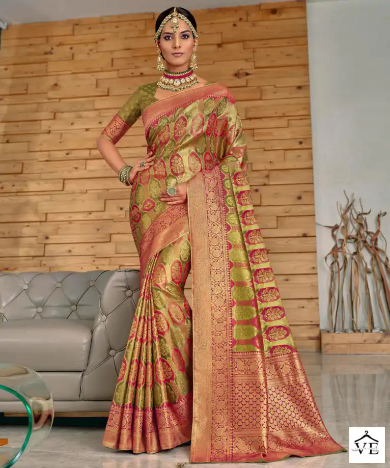 Joh Rivaaj Jullisa Fancy Wholesale Saree Catalog — Wholesale Sarees, MPA wholesale from Surat — view 1