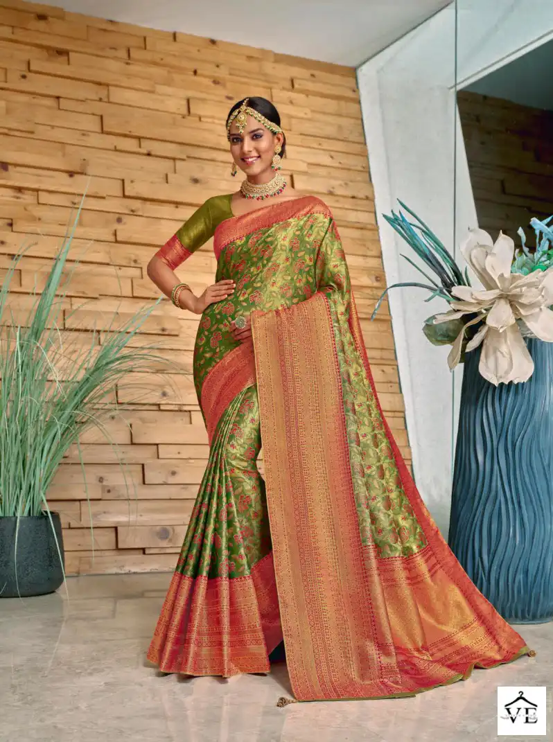 Joh Rivaaj Jullisa Fancy Wholesale Saree Catalog — Wholesale Sarees, MPA wholesale from Surat — view 7