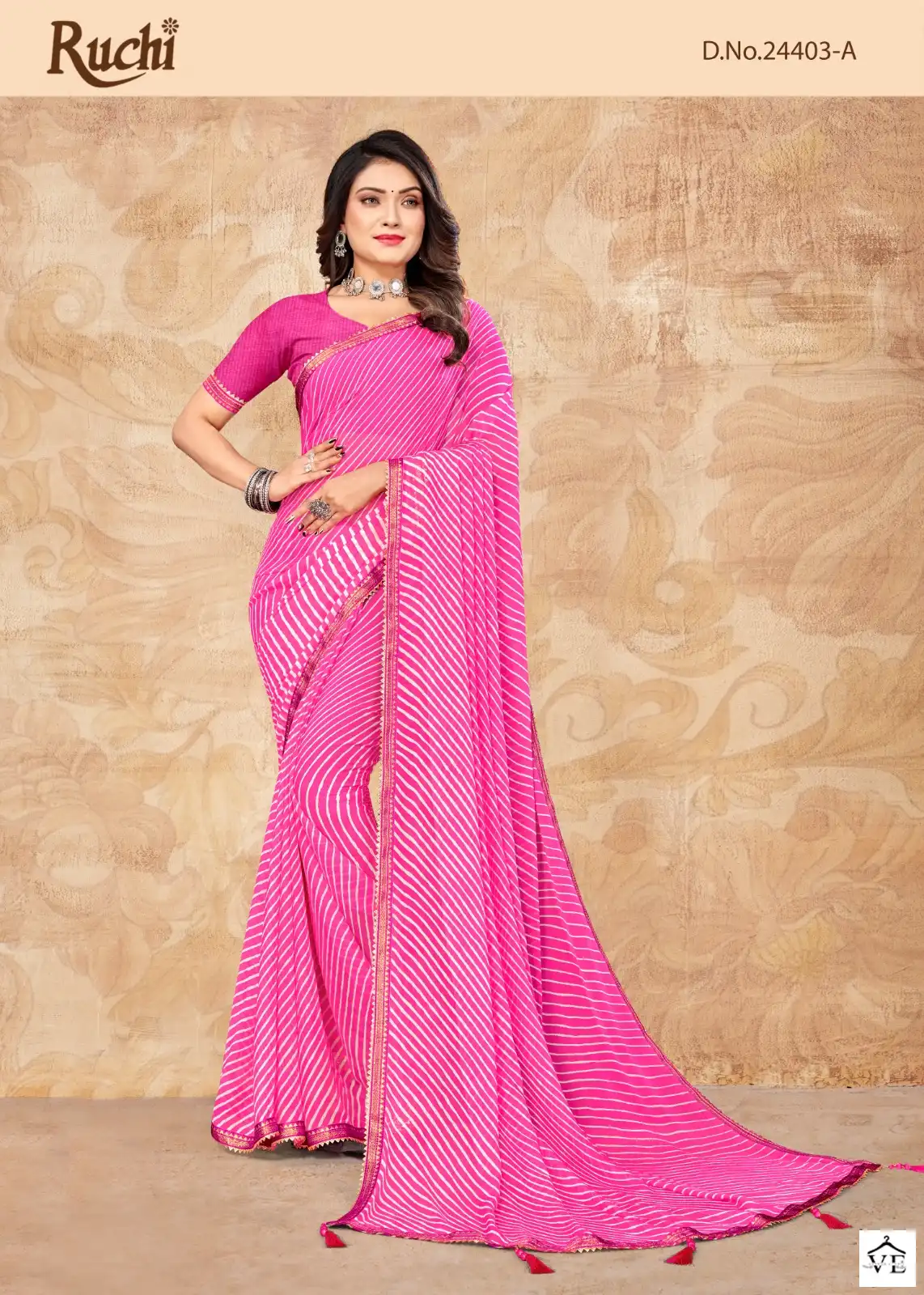 Ruchi Sarees Jalpari Lehriya-6 Chiffon Wholesale Saree Catalog — Wholesale Sarees, MPA wholesale from Surat - Gallery Image 2