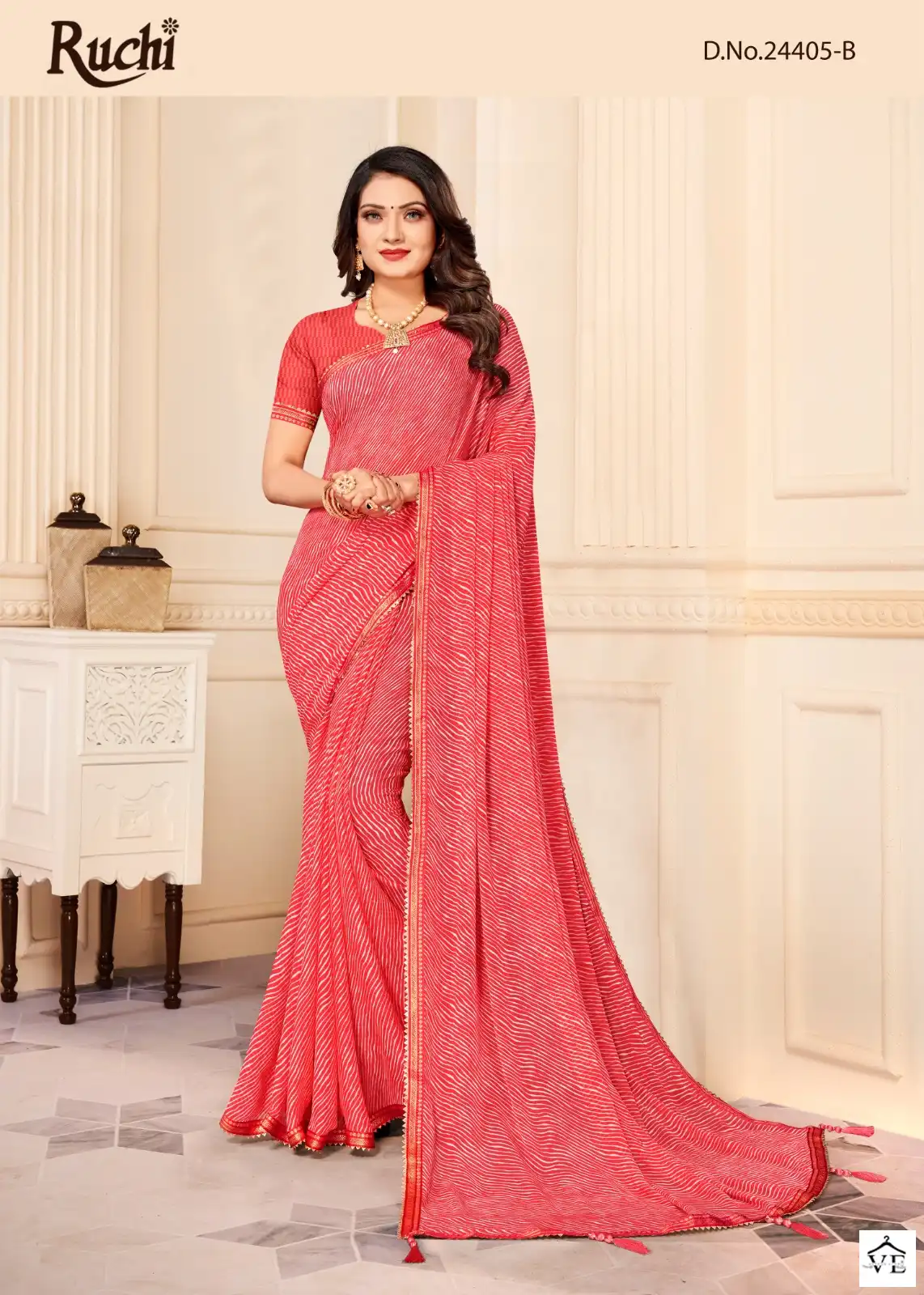 Ruchi Sarees Jalpari Lehriya-8 Chiffon Wholesale Saree Catalog — Wholesale Sarees, MPA wholesale from Surat - Gallery Image 2