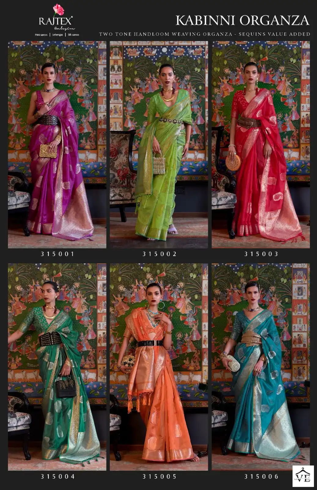 Raj Tex Kabini Organza Weaving Organz Wholesale Saree Catalog — Wholesale Sarees, MPA wholesale from Surat — view 7