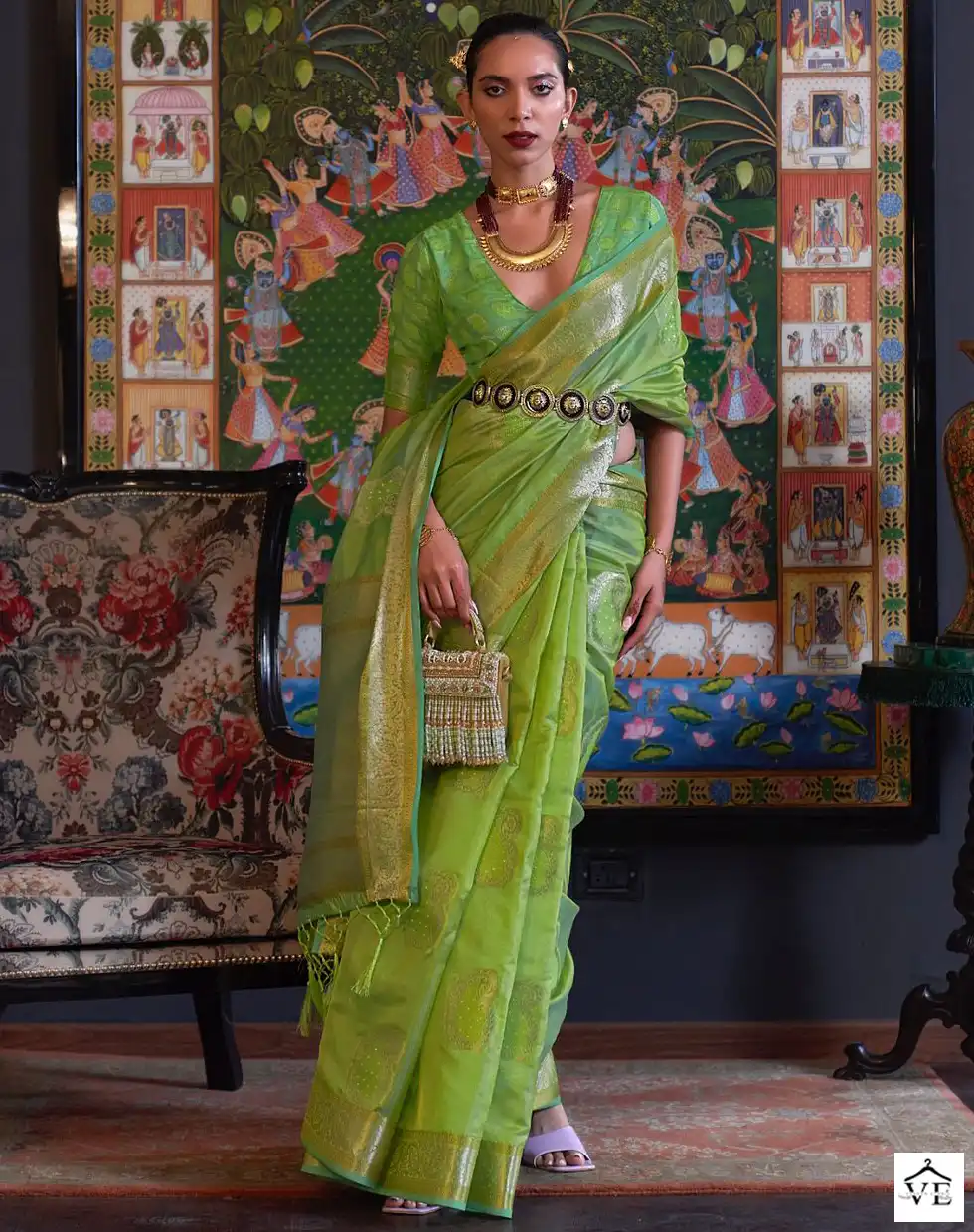 Raj Tex Kabini Organza Weaving Organz Wholesale Saree Catalog — Wholesale Sarees, MPA wholesale from Surat — view 1