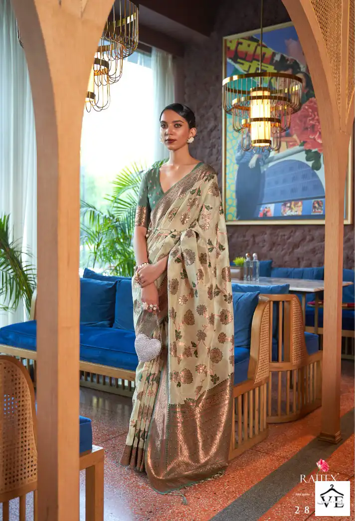 Rajtex Kadvika Silk Himmer Organza Wholesale Saree Catalog — Wholesale Sarees, MPA wholesale from Surat - Gallery Image 2