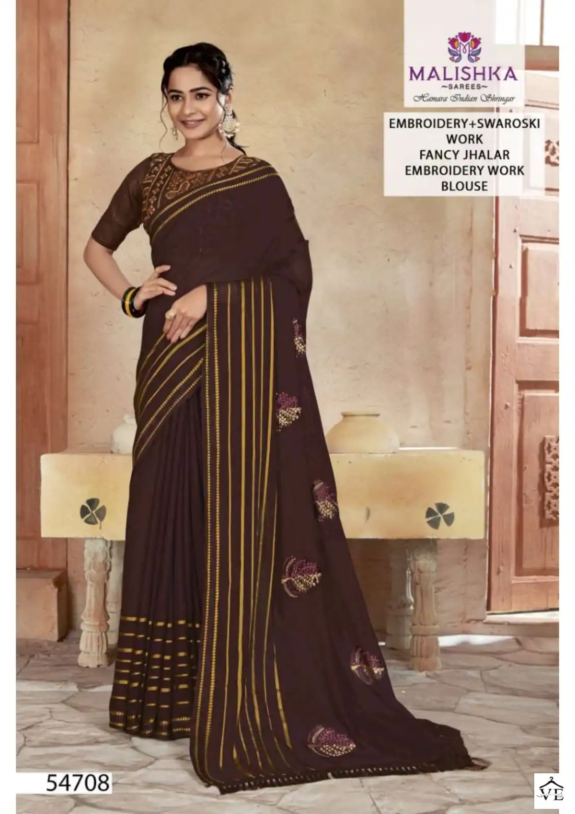 Malishka Kaival Supriya Skurt Viscose Wholesale Saree Catalog — Wholesale Sarees, MPA wholesale from Surat — view 8