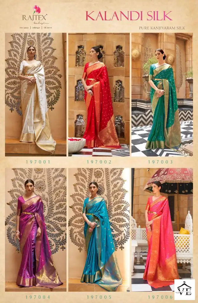 Rajtex Kalandi Silk Self Kanjivaram Weaving Wholesale Saree Catalog — Wholesale Sarees, MPA wholesale from Surat — view 14
