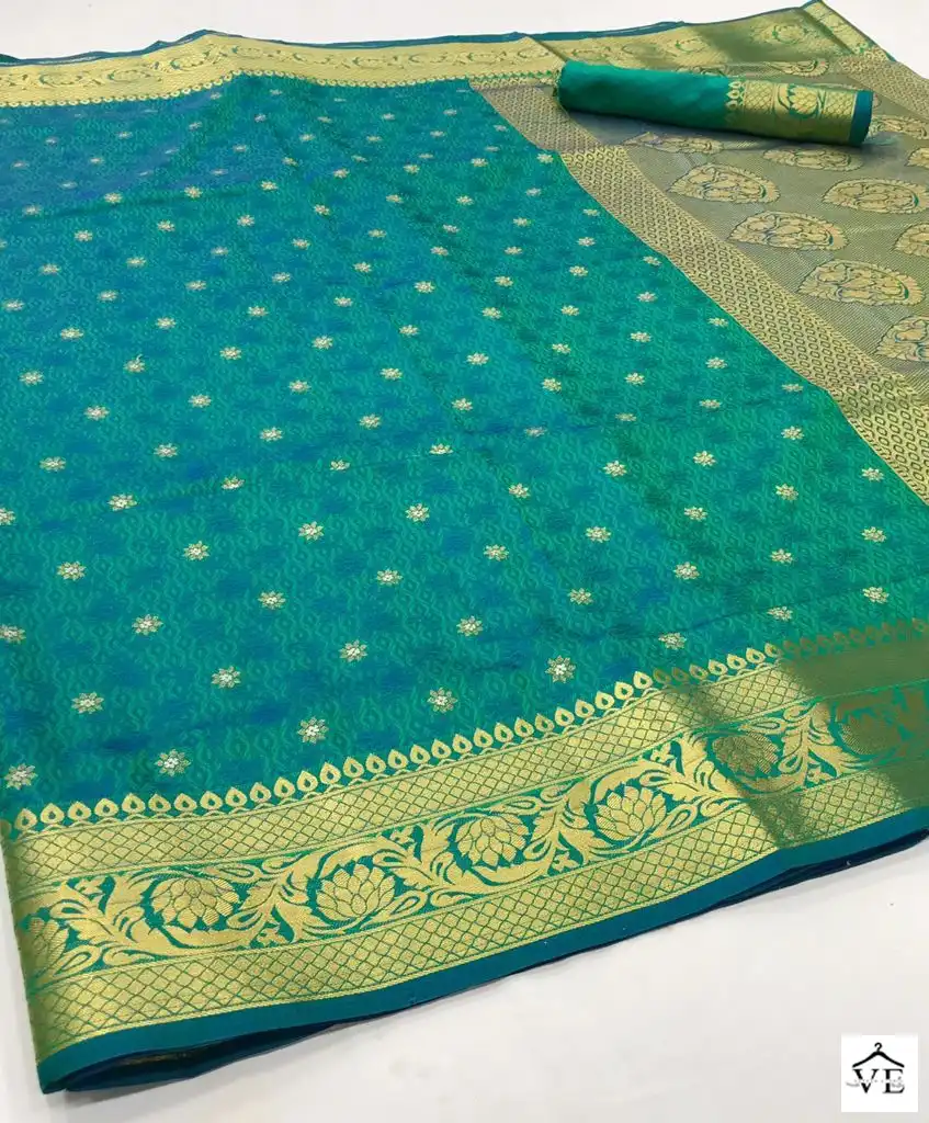 Rajtex Kalandi Silk Self Kanjivaram Weaving Wholesale Saree Catalog — Wholesale Sarees, MPA wholesale from Surat - Gallery Image 9