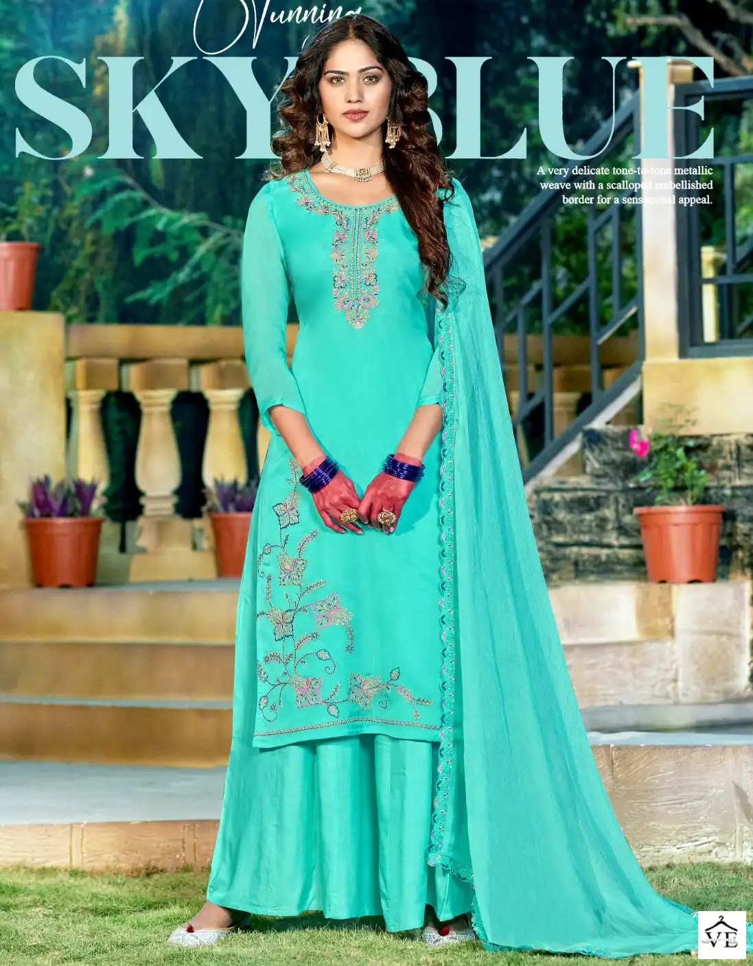 Kalarang Kalki Pure Organza Wholesale Salwar Suit Catalog — Wholesale Salwar Suits, MPA wholesale from Surat — view 1