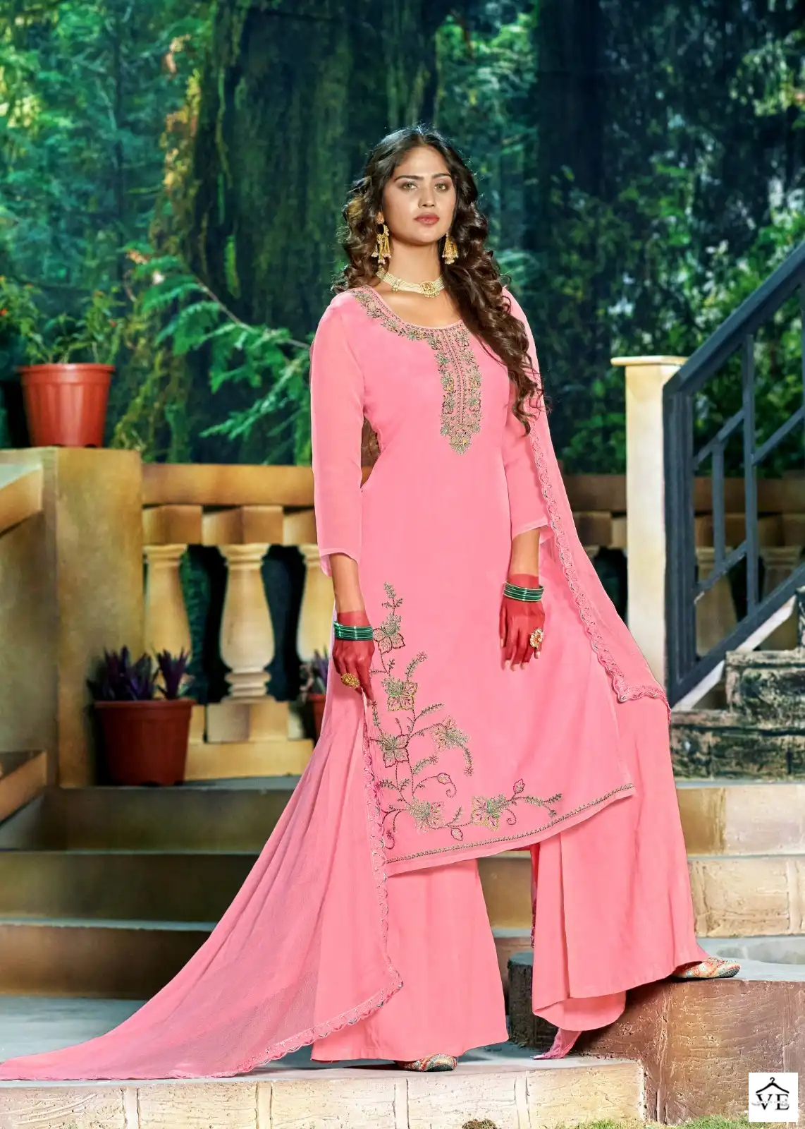 Kalarang Kalki Pure Organza Wholesale Salwar Suit Catalog — Wholesale Salwar Suits, MPA wholesale from Surat - Gallery Image 3