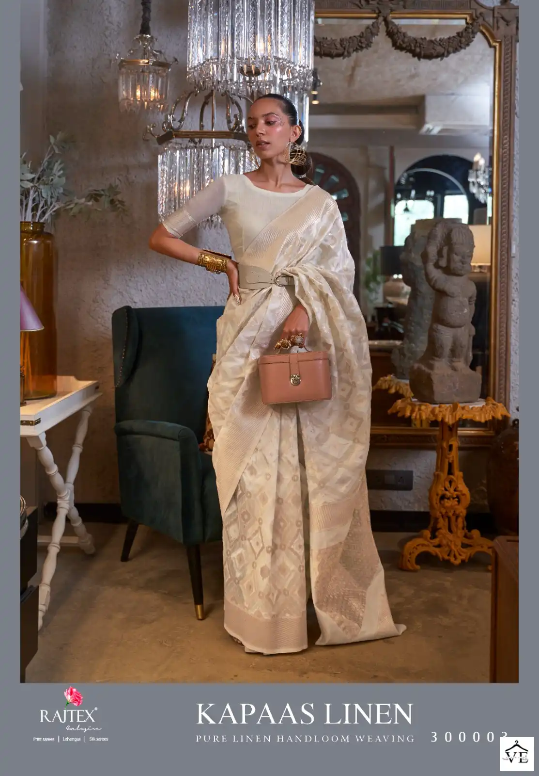 Raj Tex Kapas Linen Linen Wholesale Saree Catalog — Wholesale Sarees, MPA wholesale from Surat — view 4