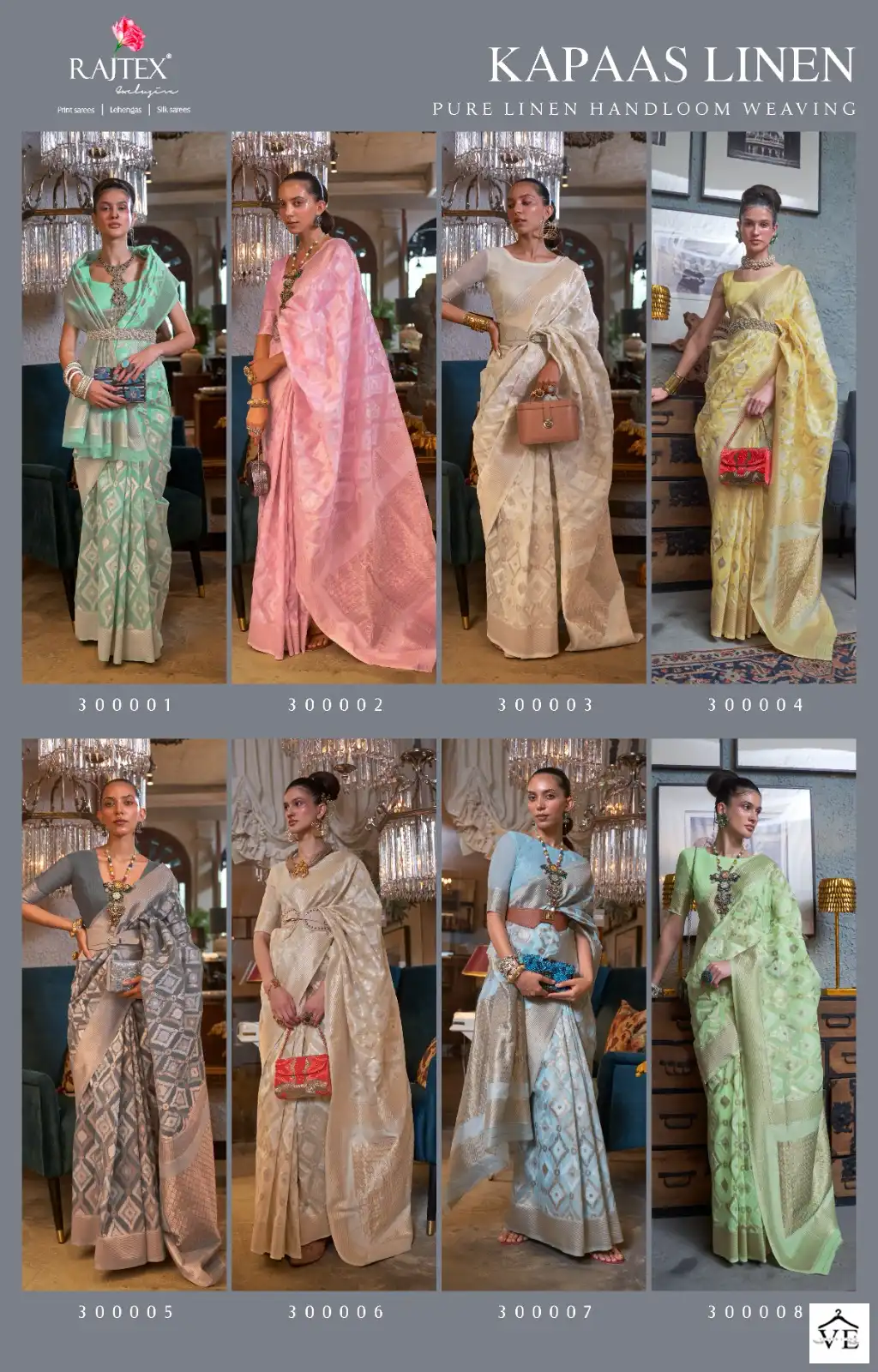 Raj Tex Kapas Linen Linen Wholesale Saree Catalog — Wholesale Sarees, MPA wholesale from Surat — view 9
